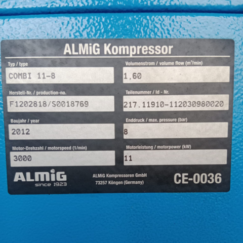 šroubový kompresor ALMiG Combi